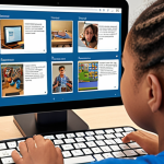 **

A personalized learning experience with AI, showing a student engaged with a tablet or computer screen. The interface should dynamically adapt to their skill level. Visual elements should highlight individualized curriculum design with interactive elements like VR/AR, featuring educational technology and adaptable learning platforms, showcasing instant feedback and support features.

**