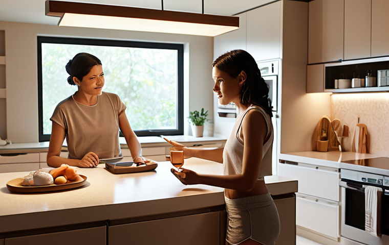 **Prompt:** A serene, modern home interior bathed in natural light. A diverse family interacts naturally within the space, subtly engaging with integrated smart home technology. An AI personal assistant device is visible on a counter, smart lighting automatically adjusts the ambiance, and a screen displays personalized content. The atmosphere should convey effortless convenience and the quiet integration of AI into daily life.
* **Style:** Photorealistic, warm and inviting, focus on comfort and seamless technology, subtle futuristic elements.